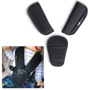 Juego de correas de asiento de coche almohadillas para el hombro fundas de cinturón de cochecito para asiento de coche bebé niños-