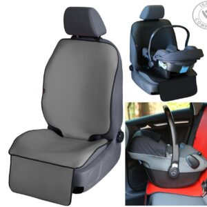 Alfombrilla protectora de asiento de coche para bebé cubierta de cuero artificial debajo del asiento infantil-