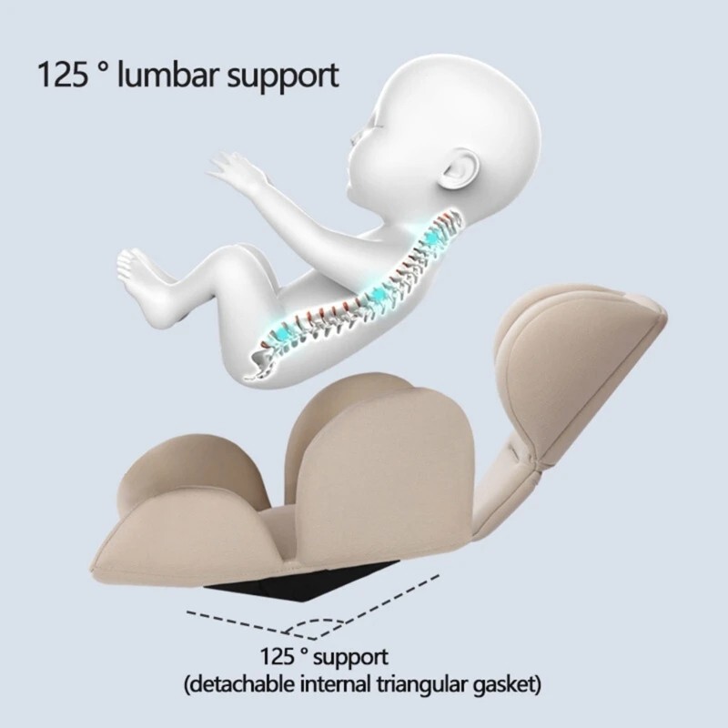 Asiento de coche 2 en 1 para bebé soporte de cabeza asiento de coche infantil inserto para recién nacidos niñas niños- - Image 4
