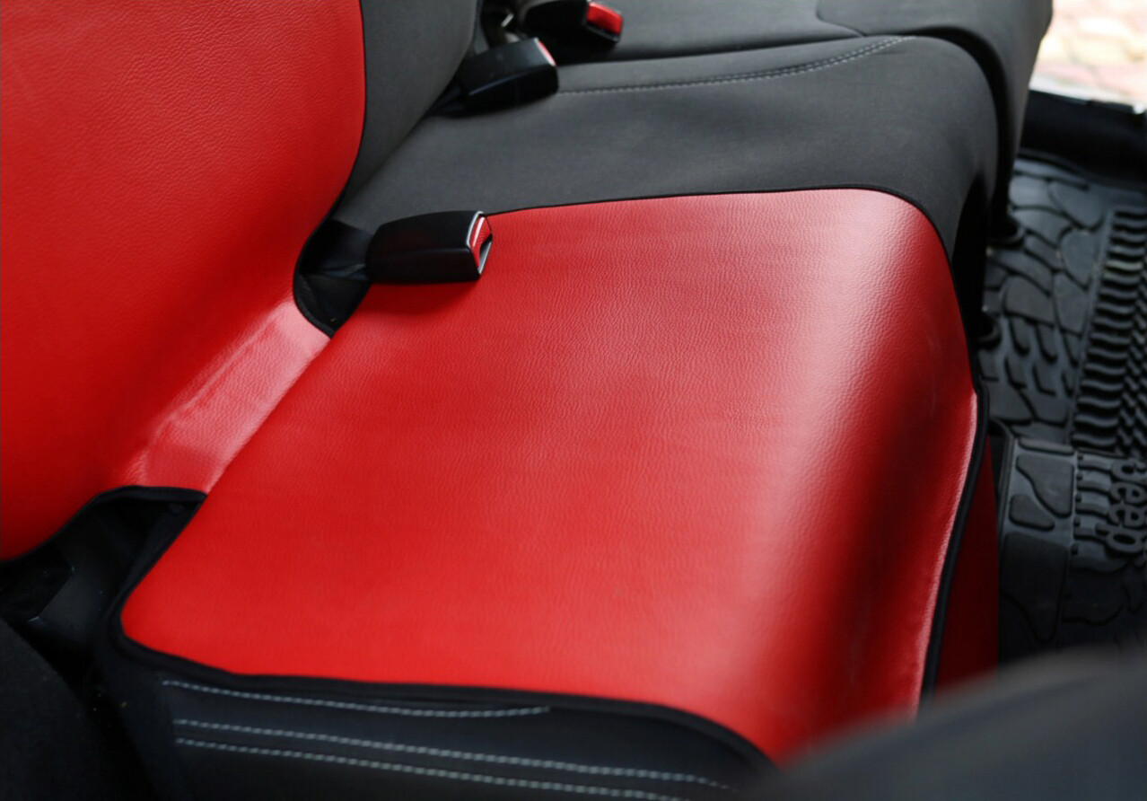 Funda de cuero artificial debajo del asiento infantil protector de asiento de coche de bebé- - Image 4