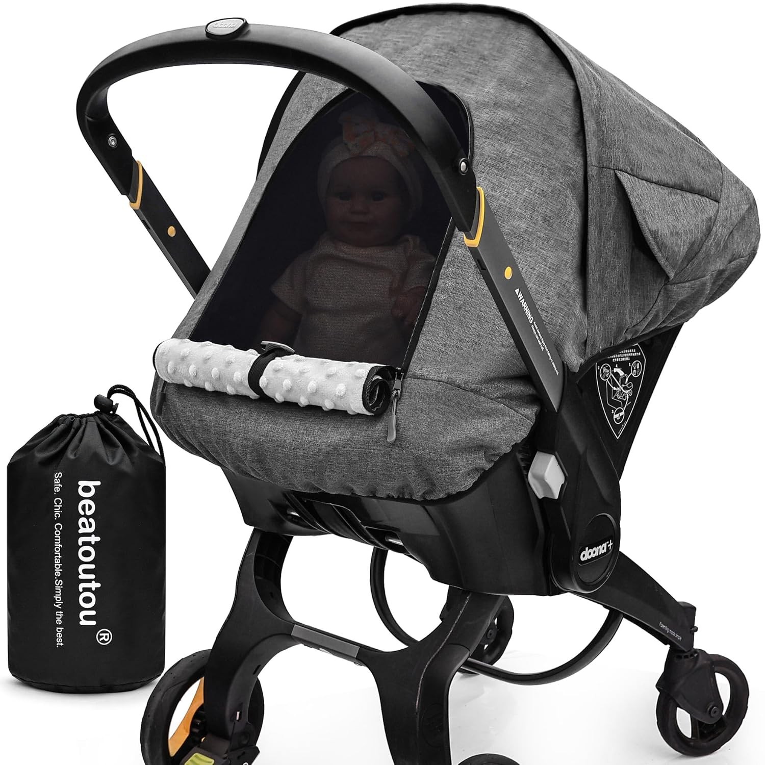 Funda Asiento Coche Bebé Impermeable Compatible con Doona y Gris -