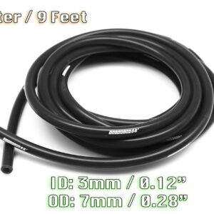 3 METRE BLACK SILICONE VACUUM HOSE AIR ENGINE BAY DRESS UP 3MM FIT NISSAN