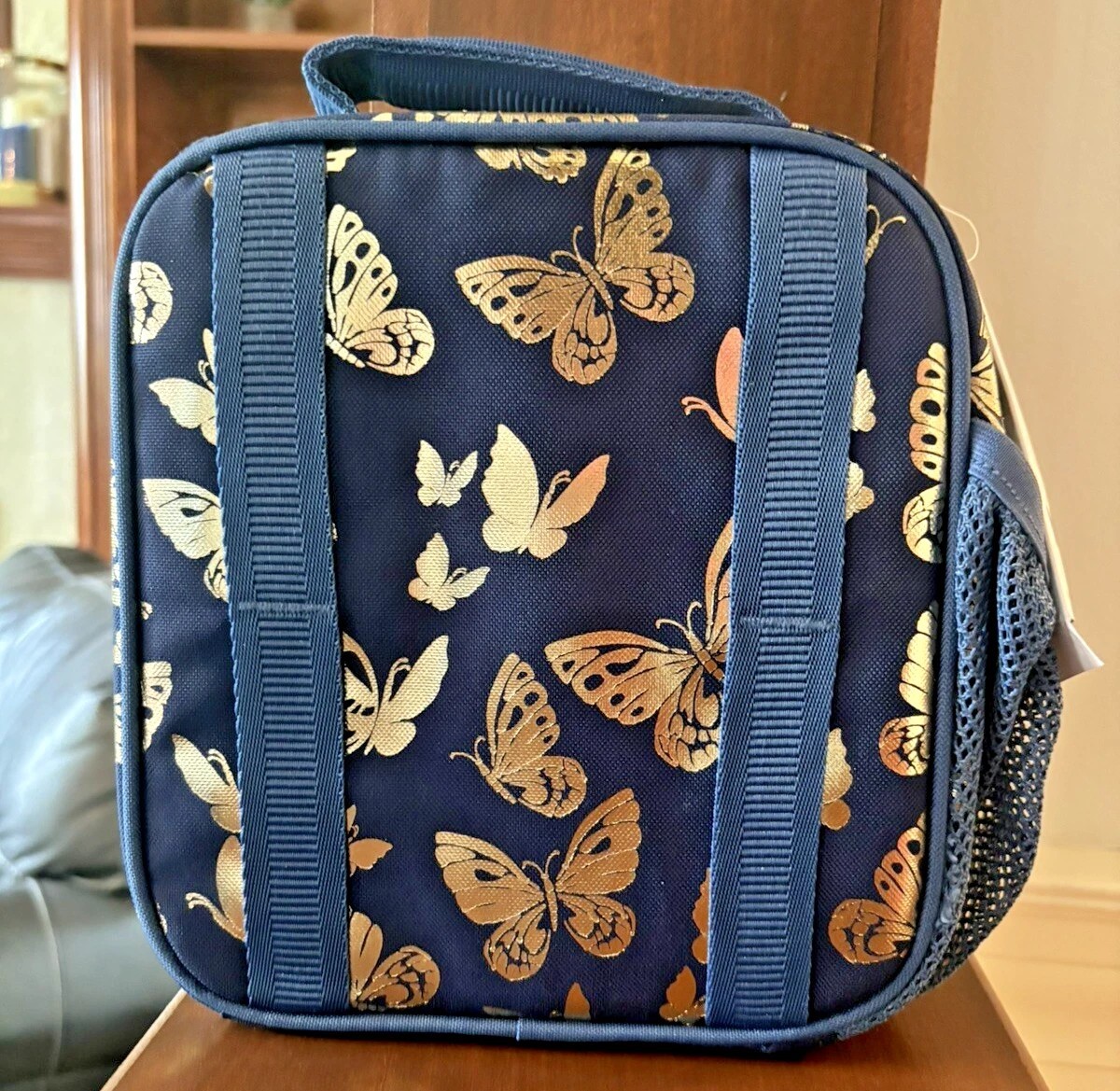 Caja de almuerzo escolar Pottery Barn para niños vacaciones Disney viaje MARIPOSA DORADA regalo nueva-