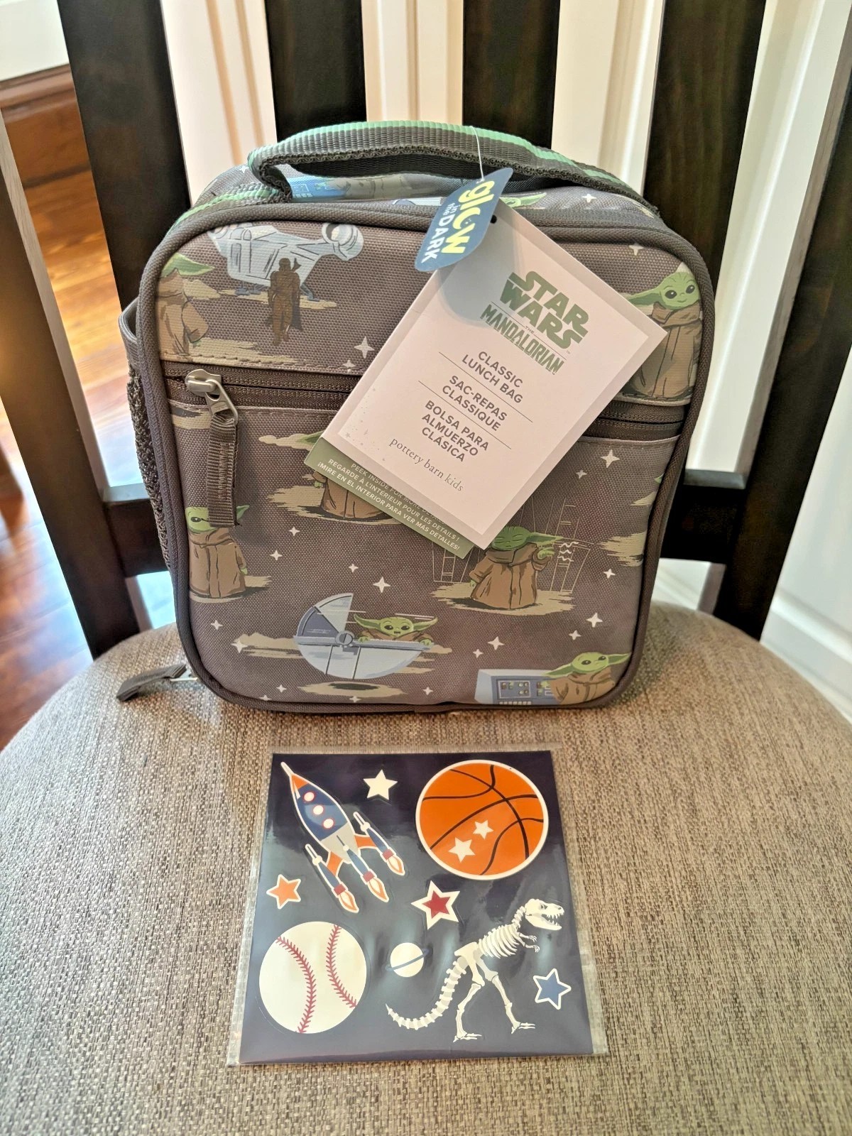 Caja de almuerzo escolar Pottery Barn para niños vacaciones Disney viaje STAR WARS GROGU regalo SE-