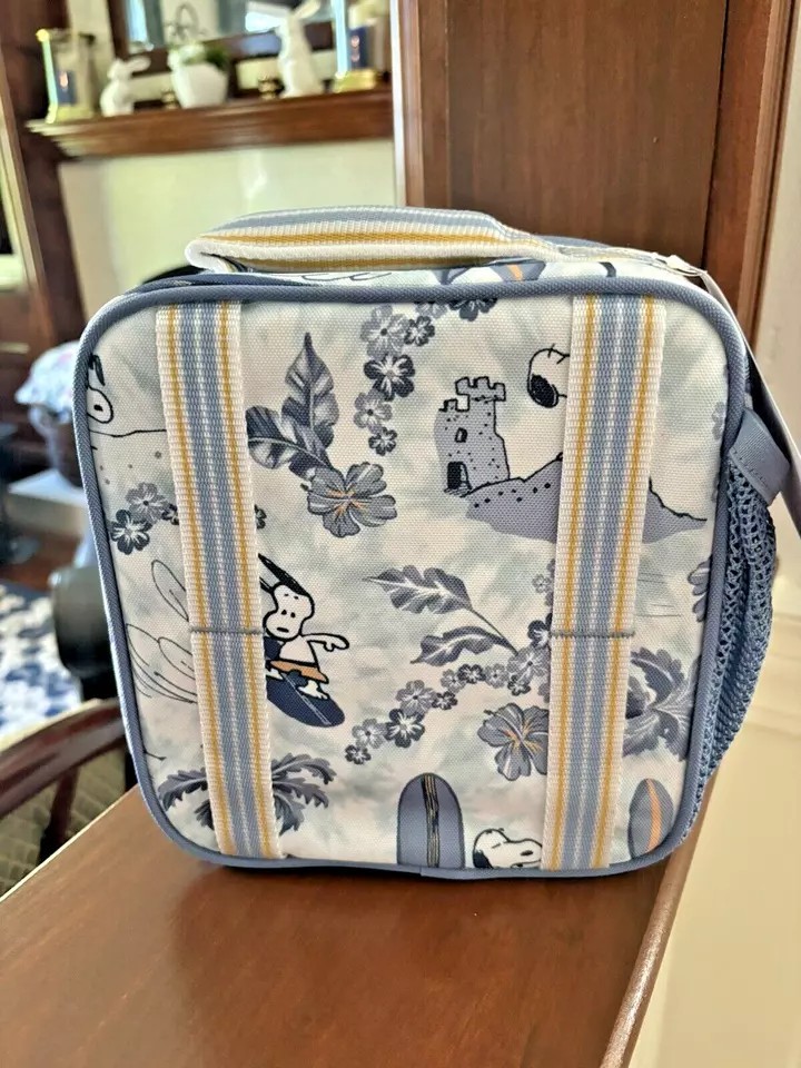 Caja de almuerzo escolar Pottery Barn para niños vacaciones Disney viaje SNOOPY SPORT regalo nueva- - Image 2