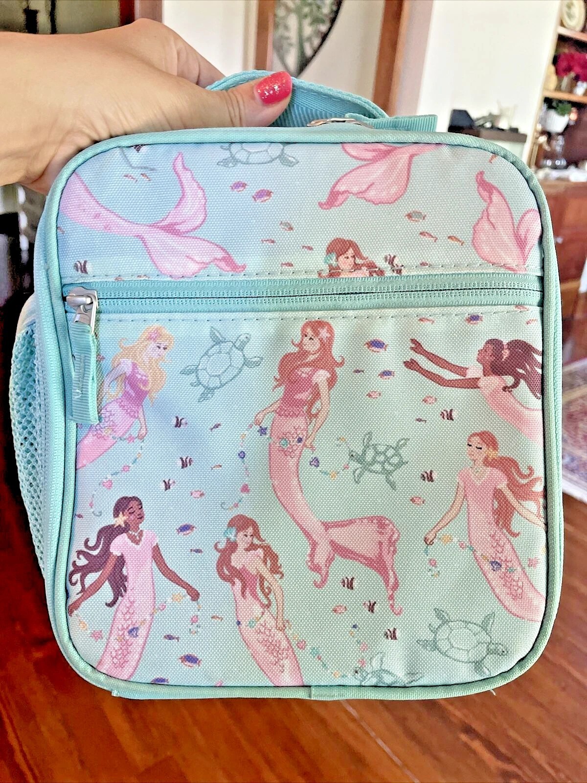 Caja de almuerzo escolar Pottery Barn para niños vacaciones Disney viaje SIRENA CONGELADA regalo nueva-