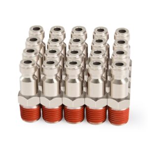 ChillWaves Automotive T-Style Air Plug, 1/4" NPT Male Pneumatic Plugs, Air Co...