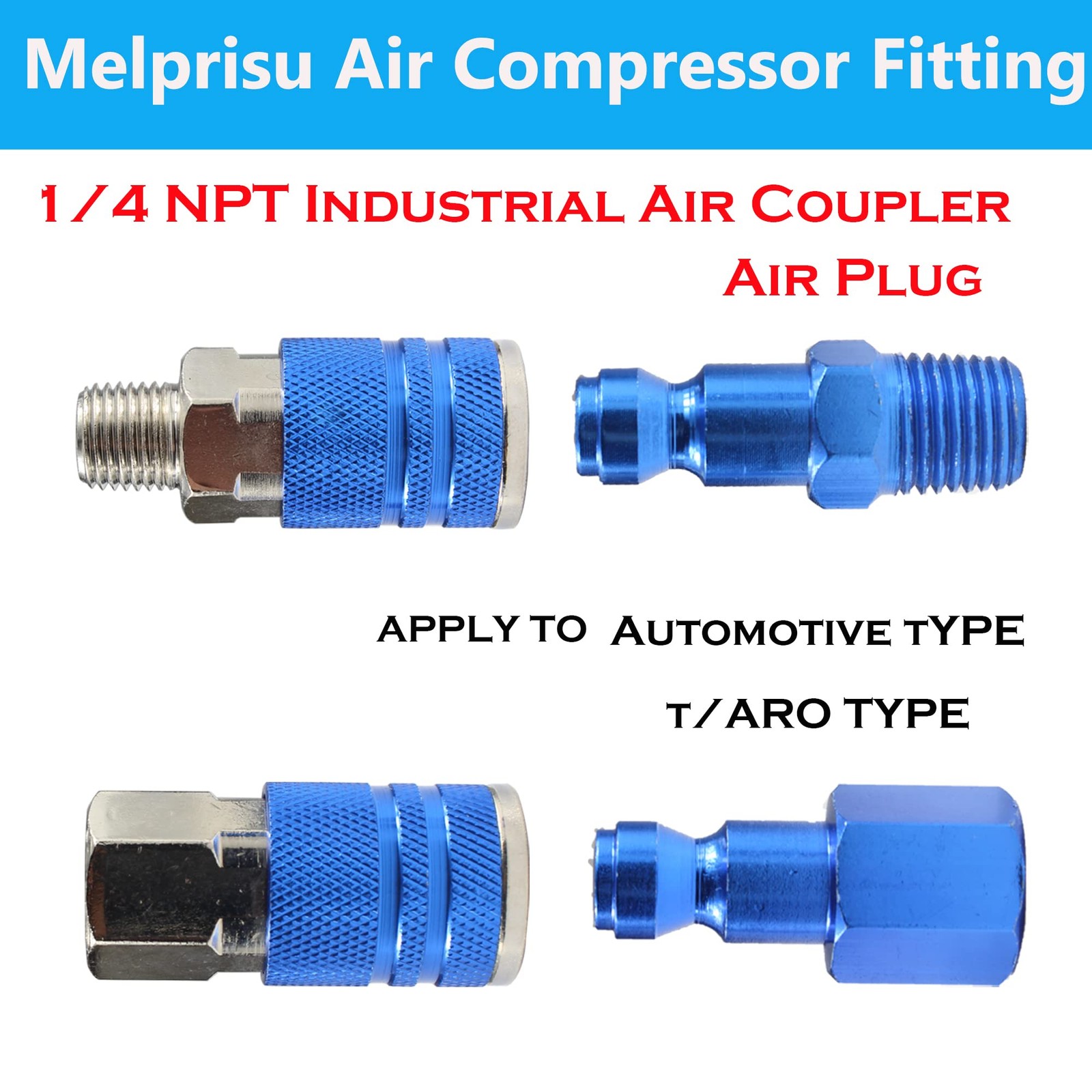 Type C Air Fittings Connect Automotive Air Plug & Coupler Set 14PCS Air Hose ... - Image 3