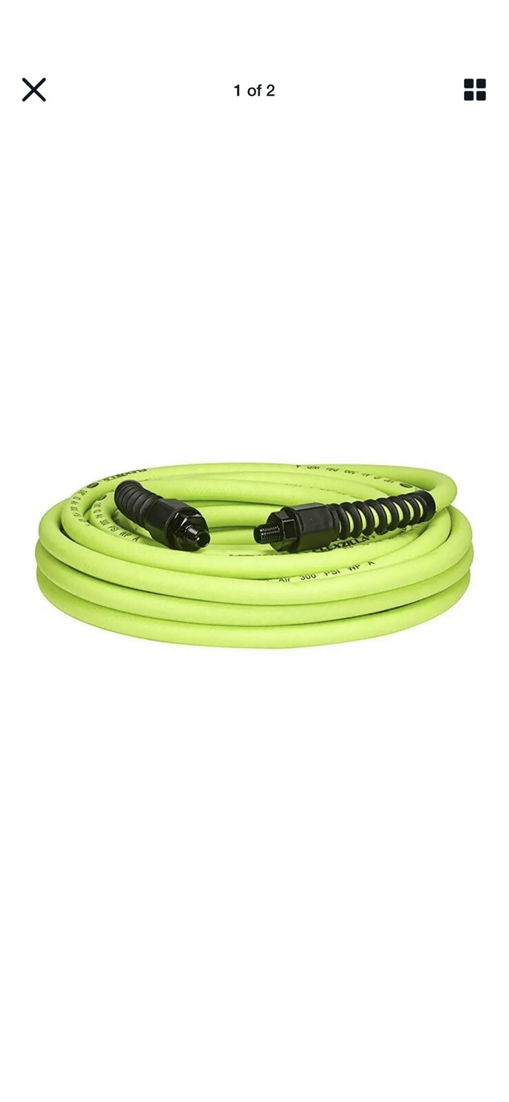 Flexzilla Pro Air Hose, 3/8 in. x 35 ft, Heavy Duty,Lightweight, Repairable Ends