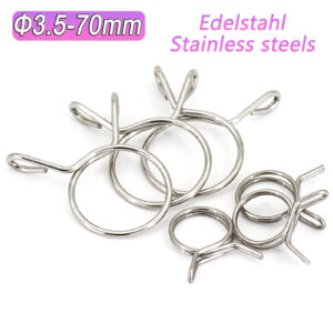 Spring Clip Kit Fuel Line Hose Oil Pipe Air Tube Clamps Assortment Tubing 3-30mm