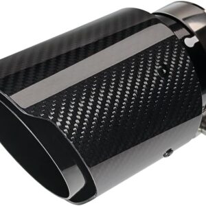 Puntas de escape de coche de 3 pulgadas de entrada y salida de 4 pulgadas aptas para 3 en 4 salidas, negro brillante -