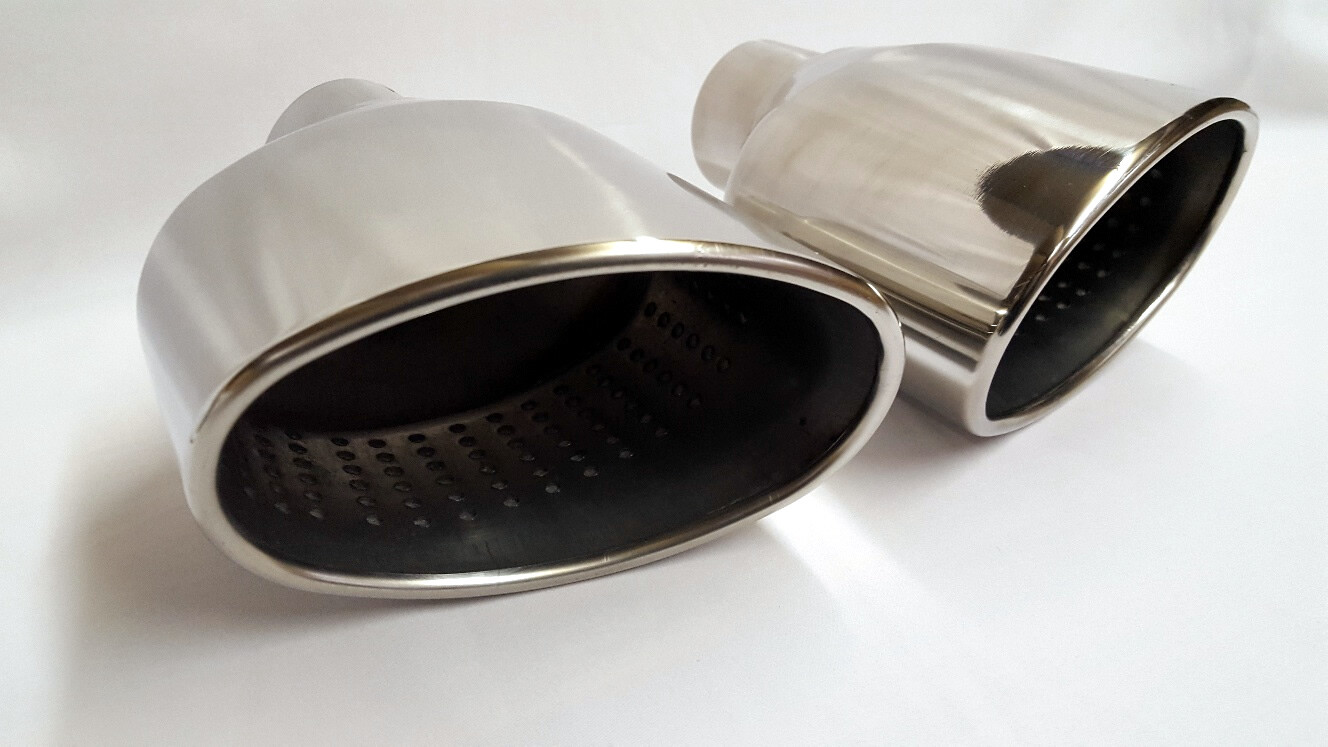 Tubos de escape dobles ovalados de 6"" x 4"" cromo Audi RS4 RS3 GOLF R León Cupra - - Image 2
