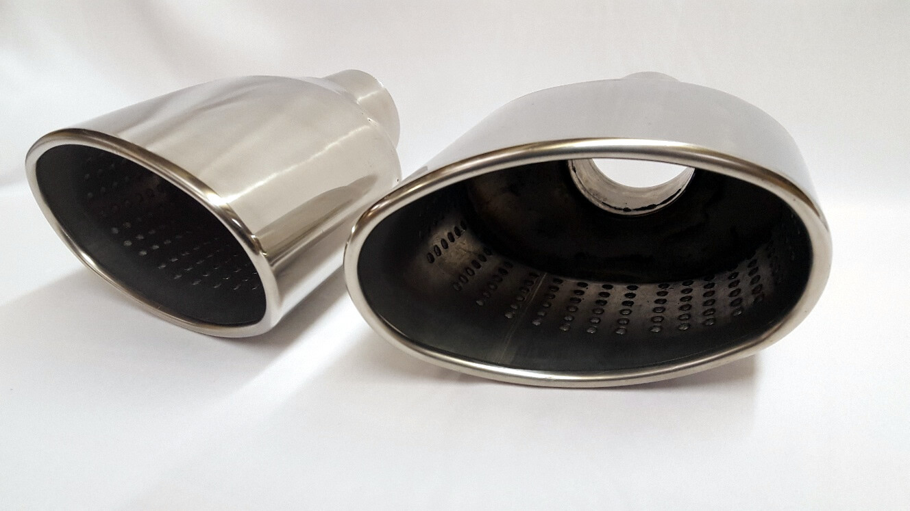 Tubos de escape dobles ovalados de 6"" x 4"" cromo Audi RS4 RS3 GOLF R León Cupra - - Image 3