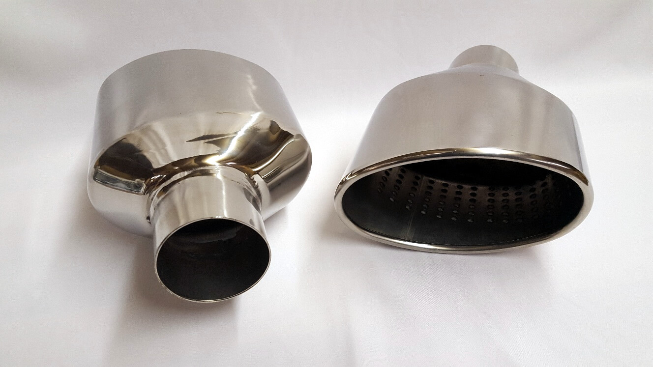 Tubos de escape dobles ovalados de 6"" x 4"" cromo Audi RS4 RS3 GOLF R León Cupra - - Image 4