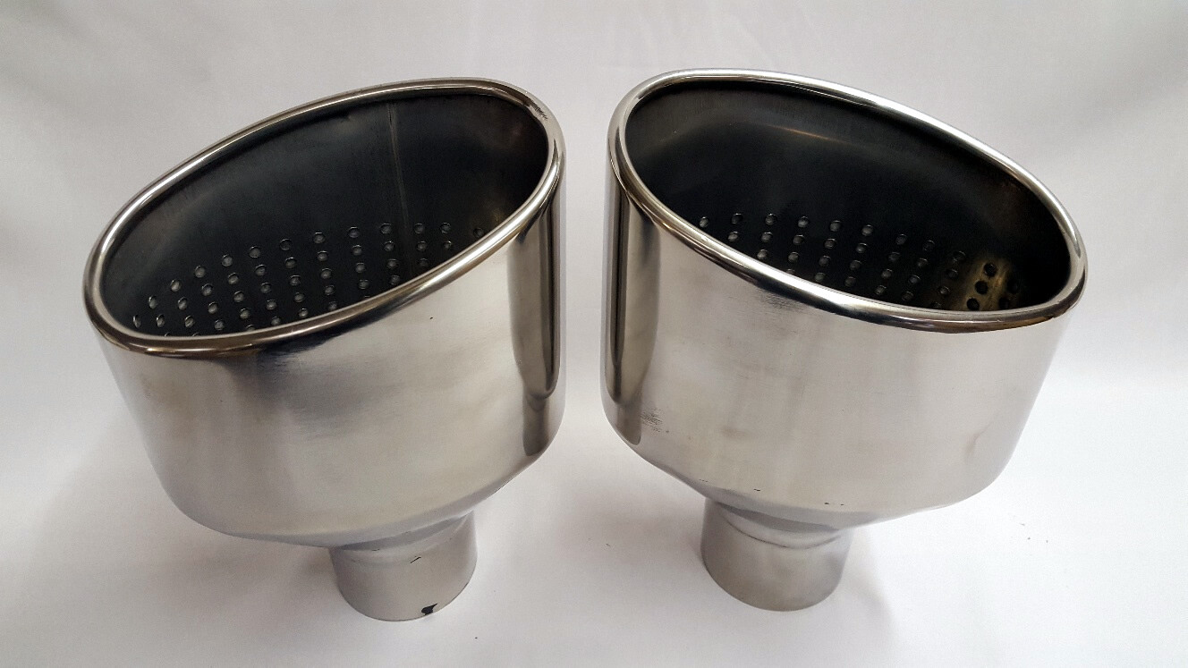 Tubos de escape dobles ovalados de 6"" x 4"" cromo Audi RS4 RS3 GOLF R León Cupra - - Image 5