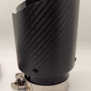 Puntas de escape de coche 3 entradas 4 salidas para tubo de escape de fibra de carbono OD de 74-79 mm-