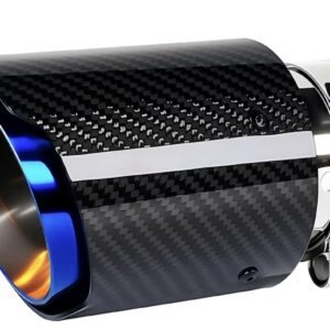 "Puntas de escape de auto de 3 pulgadas de entrada y salida de 4 pulgadas 74-79 mm OD tubo de escape de fibra de carbono 5"" W"-
