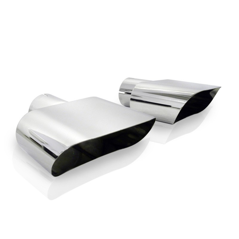 Puntas de escape ovaladas anchas Stainless Works 786250 304 SS - 2,5" entrada (par)-