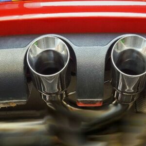 R32 GOLF Mk5 Estilo 4" 101mm Punta de Tubo de Escape Doble Barra Puntas en Ángulo-