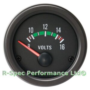 Kit de calibre 12v de voltaje de voltaje de lente transparente/cara negra 52 mm - automotriz 12 voltios-