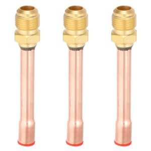 3/8" SAE 45 Degree Brass Pipe Fitting, 3 Pcs Flare Connector