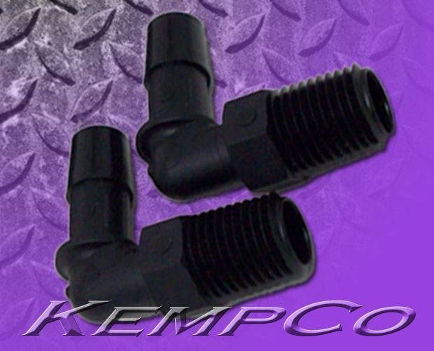 Plastic Nylon Automotive Elbow Fittings (2) 3/8" Hose Barb x 1/4" NPT Male