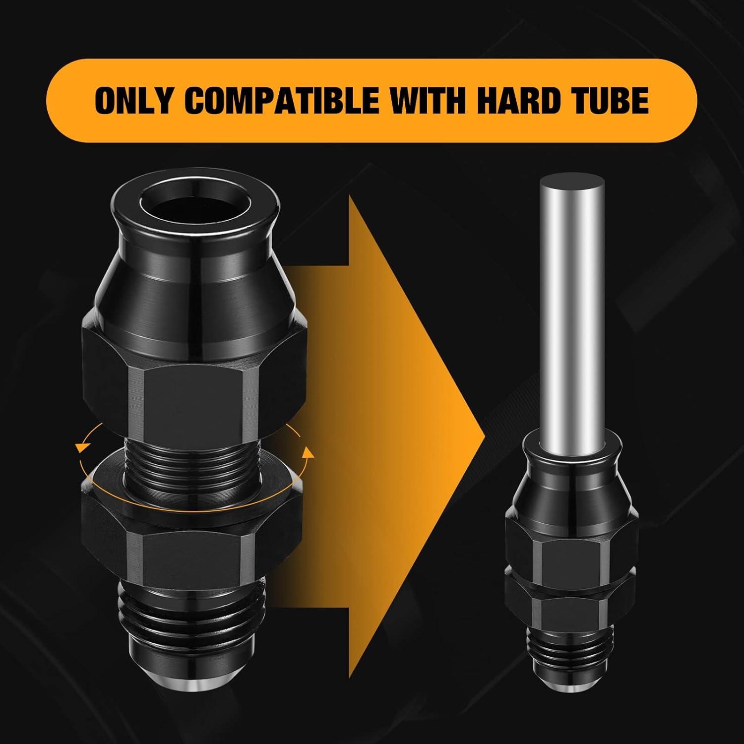 Universal 6AN Male to 3/8" Hardline Fitting Aluminum Automotive Replacement Part - Image 5
