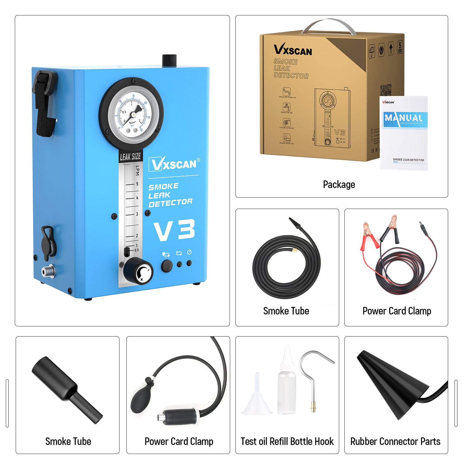 VXSCAN Automotriz EVAP Detector de Fugas de Humo Vacío Probador de Diagnóstico de Fugas de Humo- - Image 2