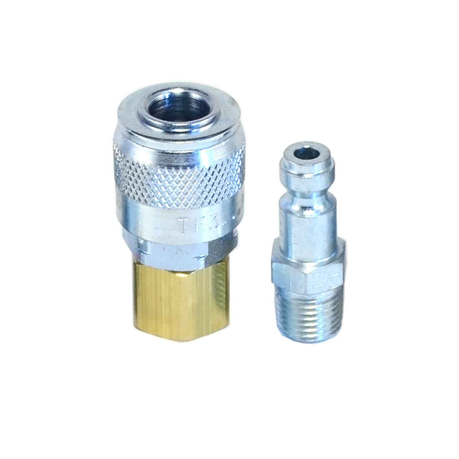 Tru-Flate Automotive Quick Coupler Air Hose Connector Fittings 1/4 NPT T Style