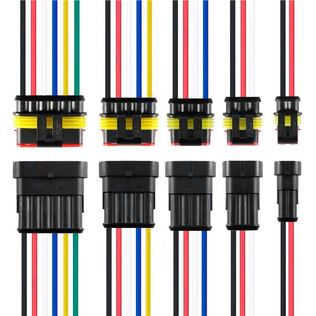 5/10 Sets Car Automotive Waterproof Electrical Wire Connector Plug 2/3/4/5/6 Pin - Image 2