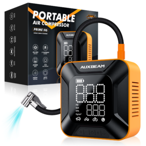 AUXBEAM Cylinder Portable Car Tire Inflator Air Compressor Pump for Pickup Truck