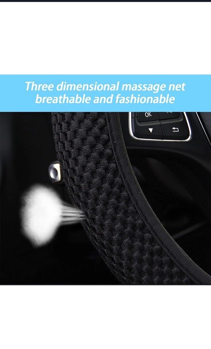 Cubierta elástica del volante elástica, volante automotriz universal de 15 pulgadas- - Image 3