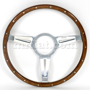 Volante Moto-Lita MK3 Remachado 15" Plato Ranura Fina Pulido Nuevo-