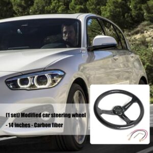 Volante automotriz 14 pulgadas universal agarre contorneado liso resistente al calor-