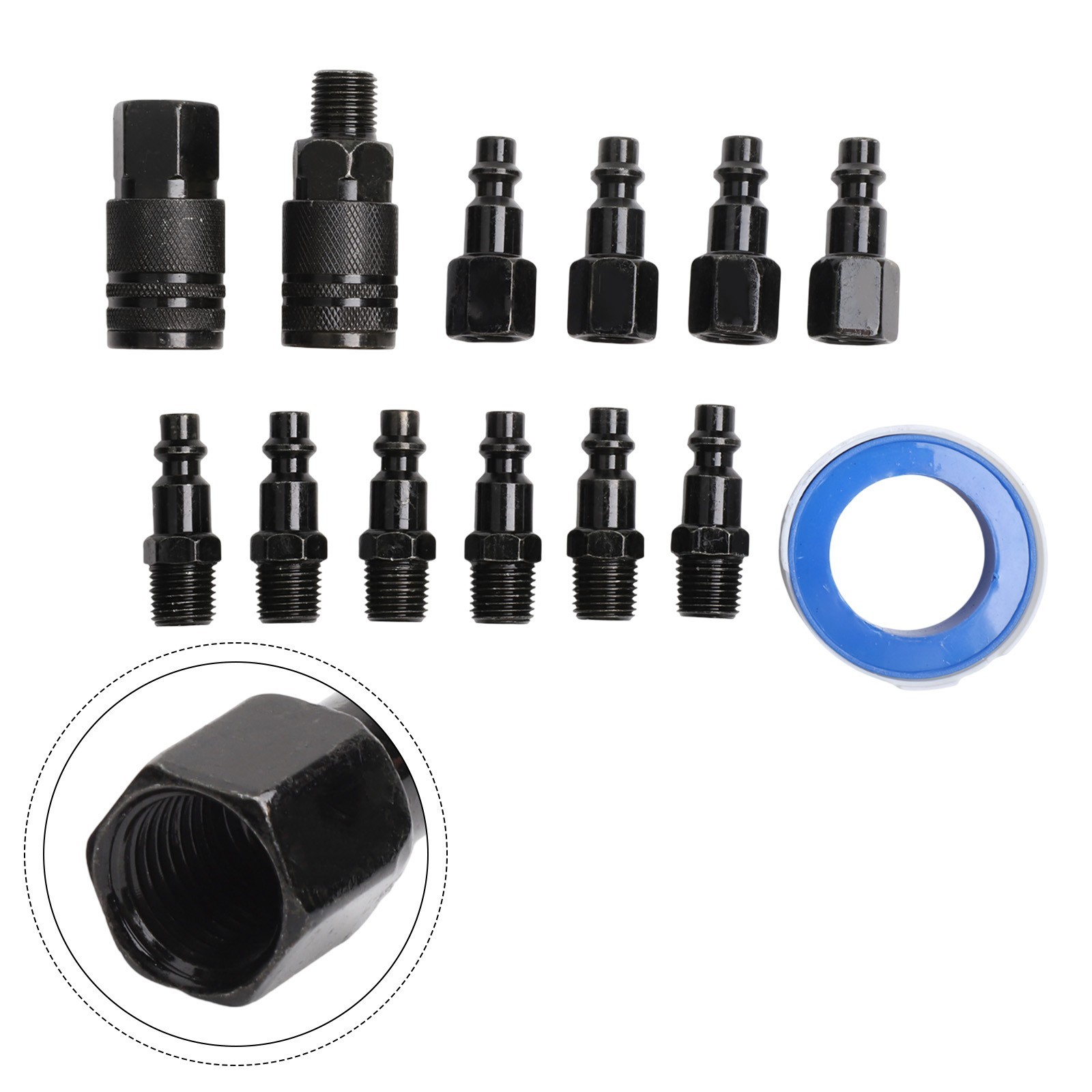 For Air Tool Connector Set of 13 Pieces Including Essential Accessories - Image 3