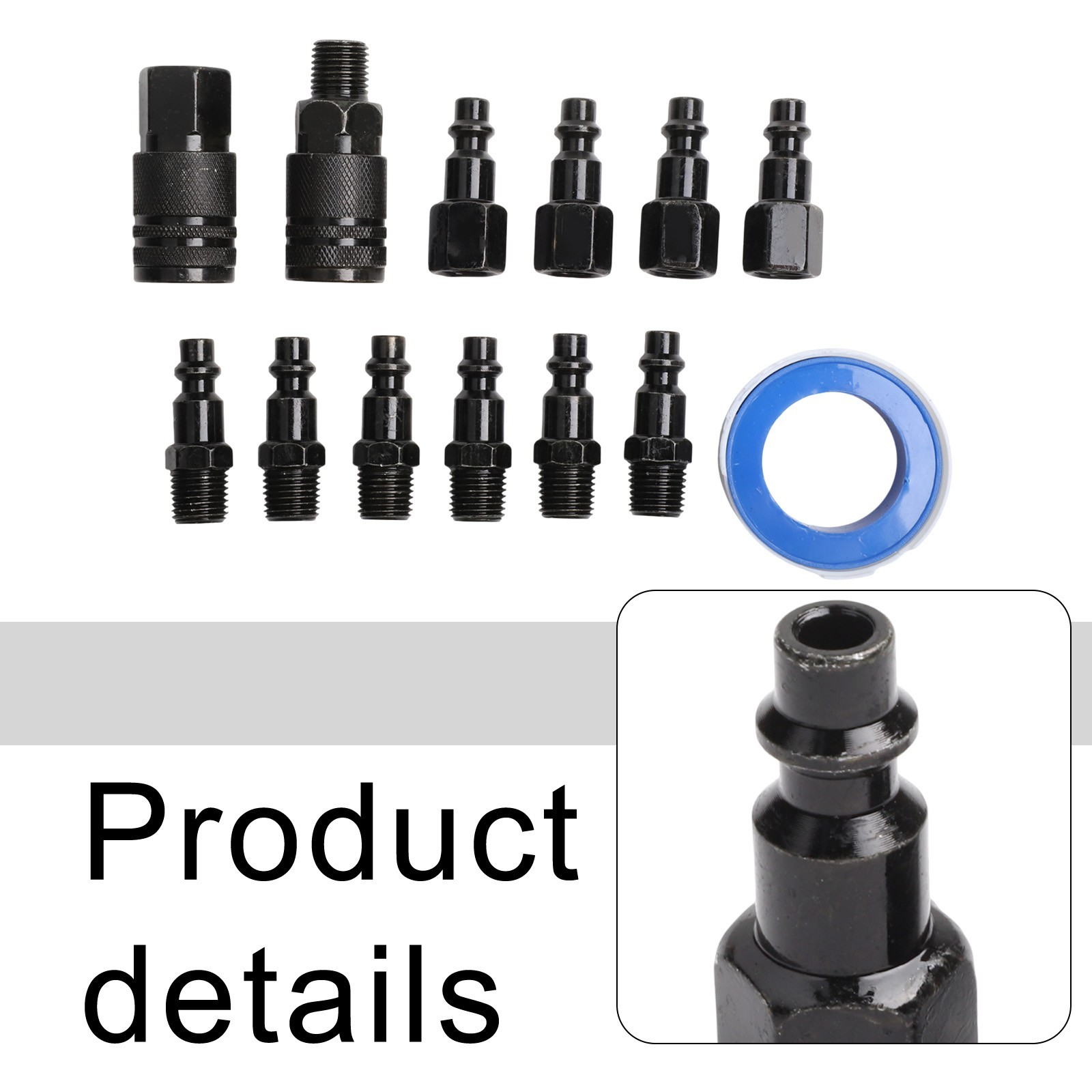 For Air Tool Connector Set of 13 Pieces Including Essential Accessories - Image 4