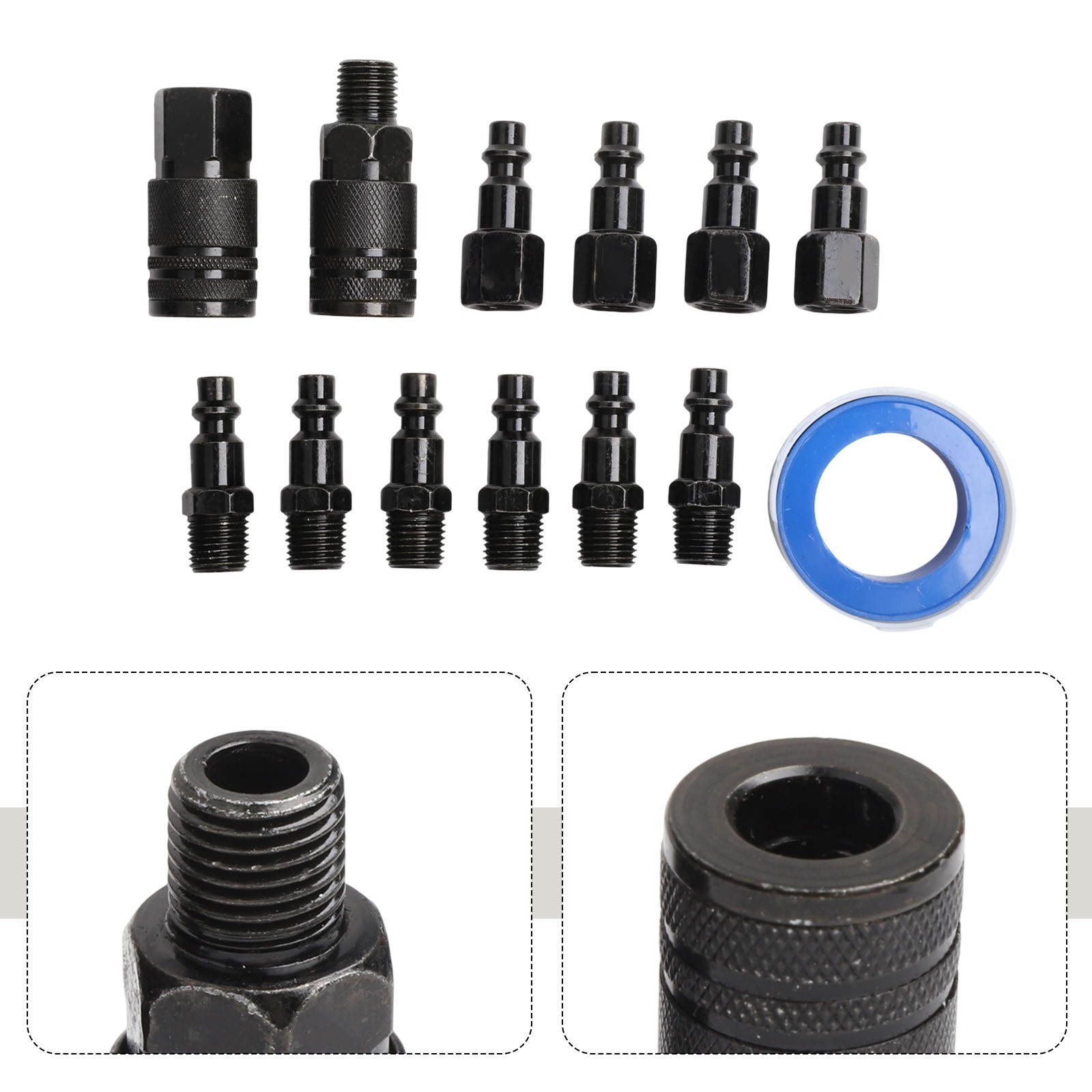 For Air Tool Connector Set of 13 Pieces Including Essential Accessories - Image 5