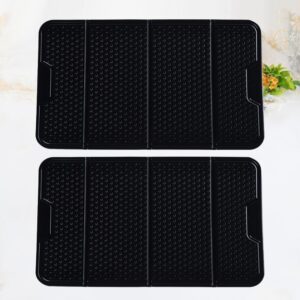 2 Pcs Car Dash Organizer Dashboard Phone Holder Automotive Pad Mats