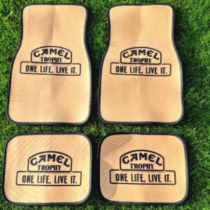 Juego de alfombrillas universales para coche trofeo camel de 4 piezas - pie automotriz delantero y trasero-
