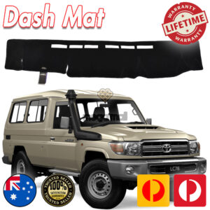 Tapete de tablero traje Landcruiser Ute PC Wagon 76 78 79 Series 2009 + negro con bolsas de aire-