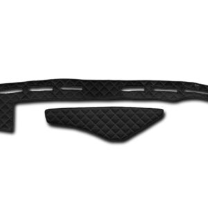 Juego de alfombrillas de tablero de cuero ecológico negras de 3 capas para camioneta RHD RENAULT K sin sensor 2014+-