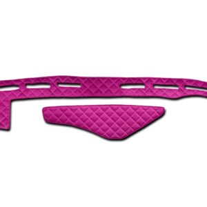 Juego de alfombrillas de tablero de cuero ecológico rosa de 3 capas para camioneta RHD RENAULT K sin sensor 2014+-