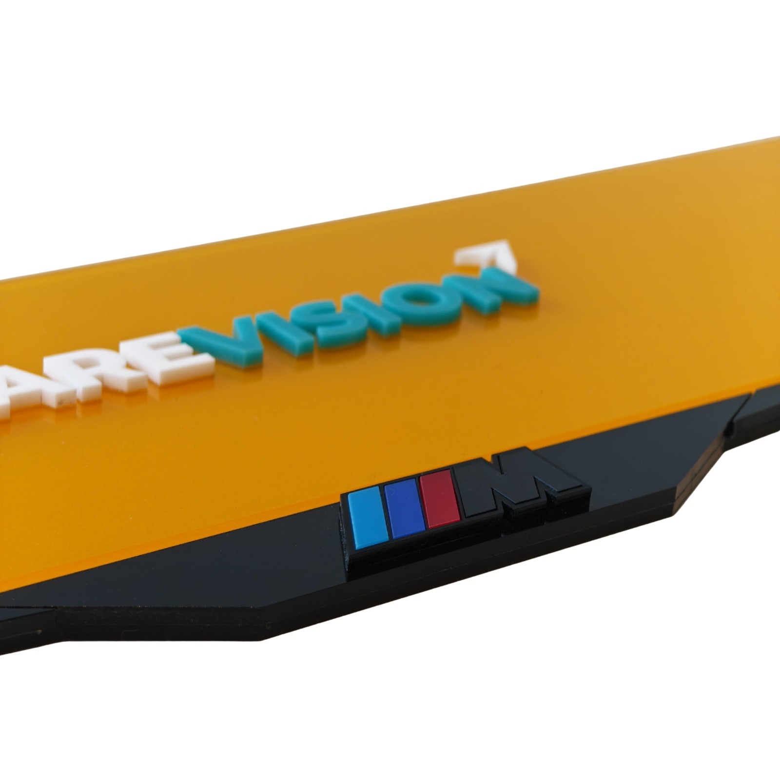 Marco de soporte envolvente para automóvil con matrícula deportiva BMW M - Diseño de logotipo elevado premium- - Image 2