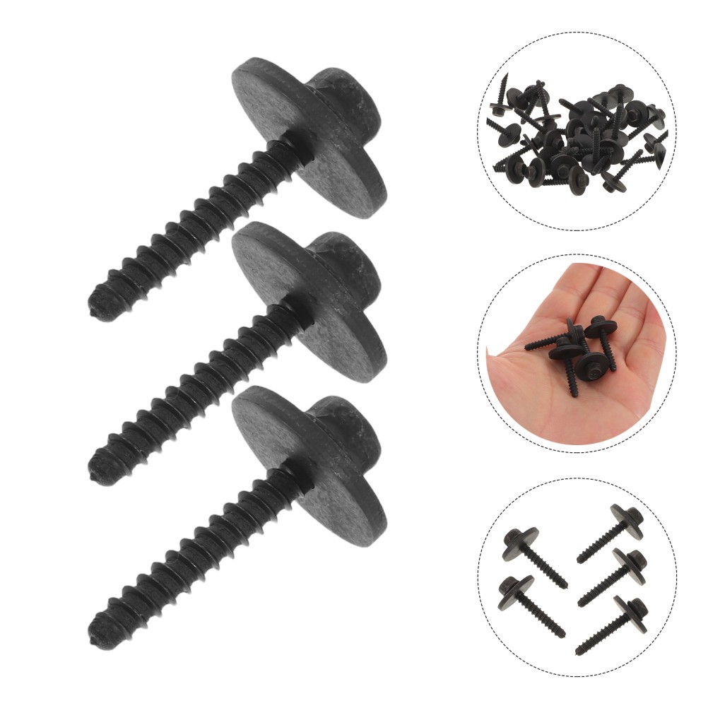 30 Pcs Stainless Steel License Plate Frame Screws Automotive Wheel - Image 2