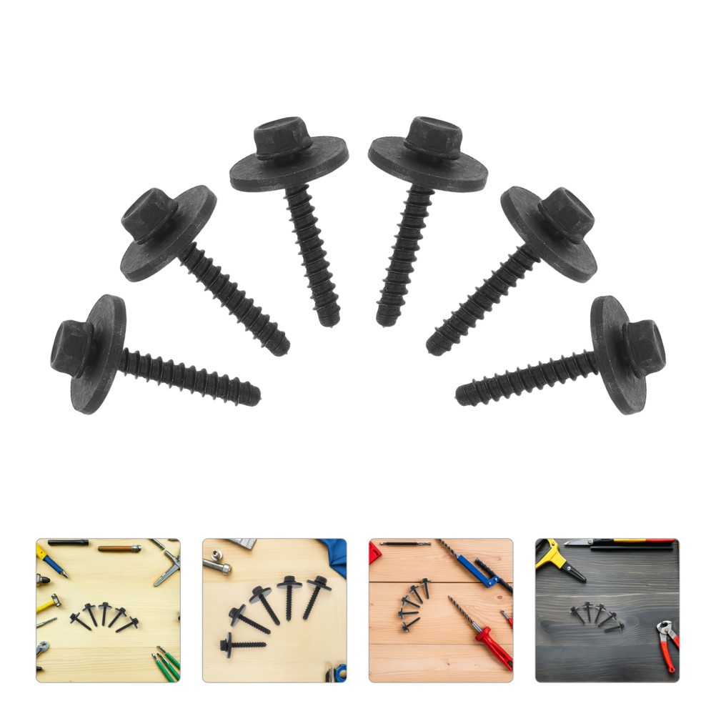 30 Pcs Stainless Steel License Plate Frame Screws Automotive Wheel - Image 3
