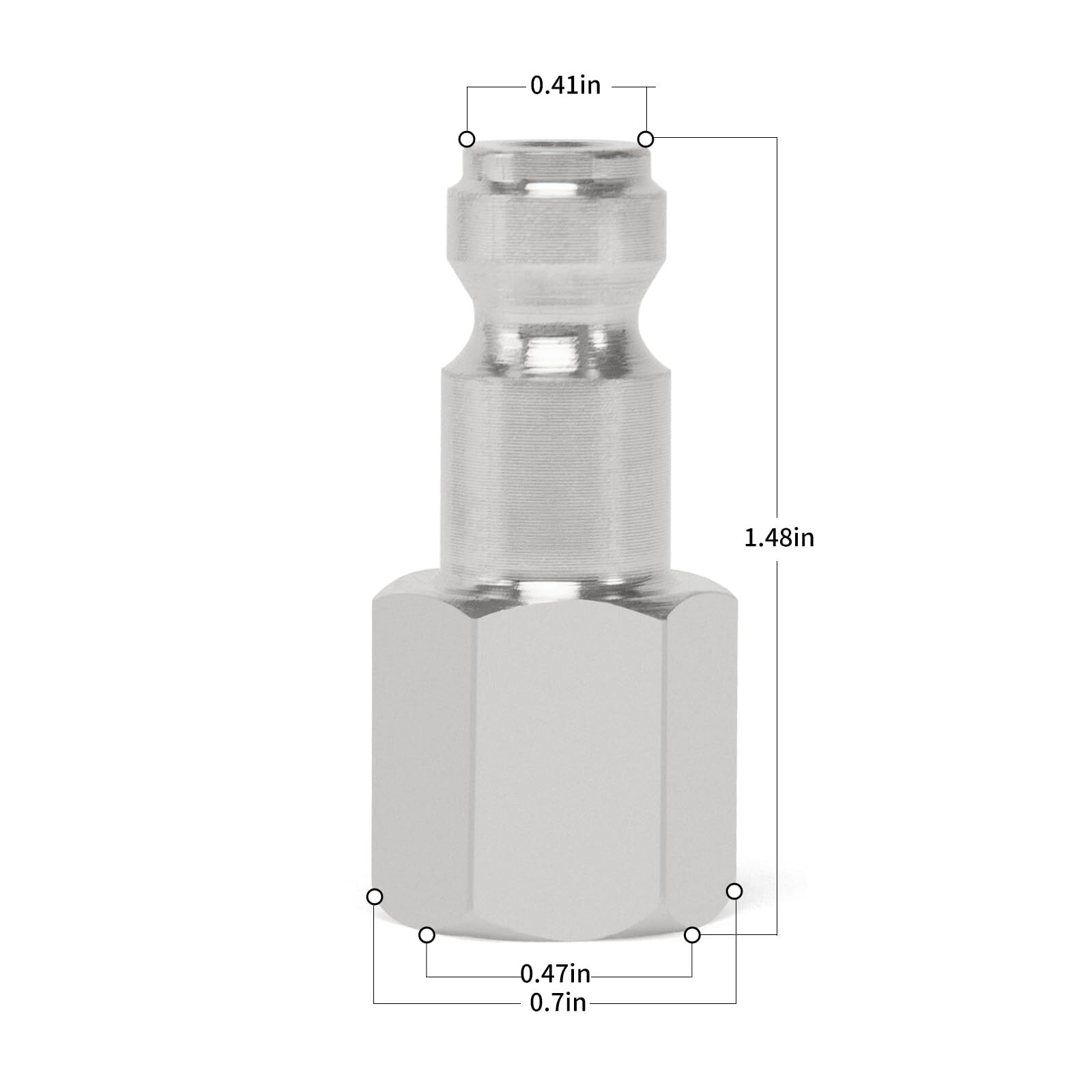Automotive T-Air Plug 1/4" NPT Female Pneumatic Plugs Air Compressor Accessor... - Image 3