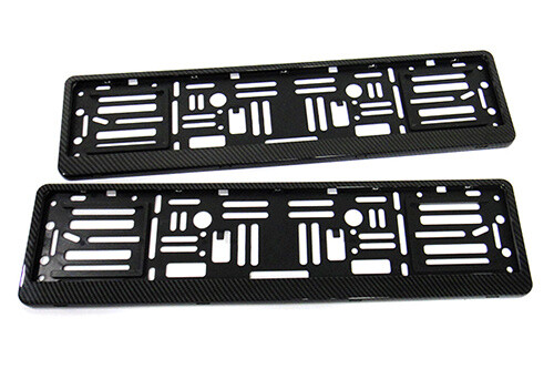 2x Fibra de Carbono Hidrográfica Coche REG Número de Licencia Placa Soporte Envolvente Marco- - Image 2