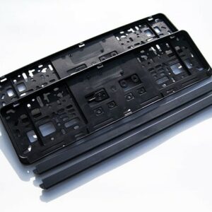 2x Corto 460mm Universal Euro Número Placa Soportes Marco Alrededor Coche-
