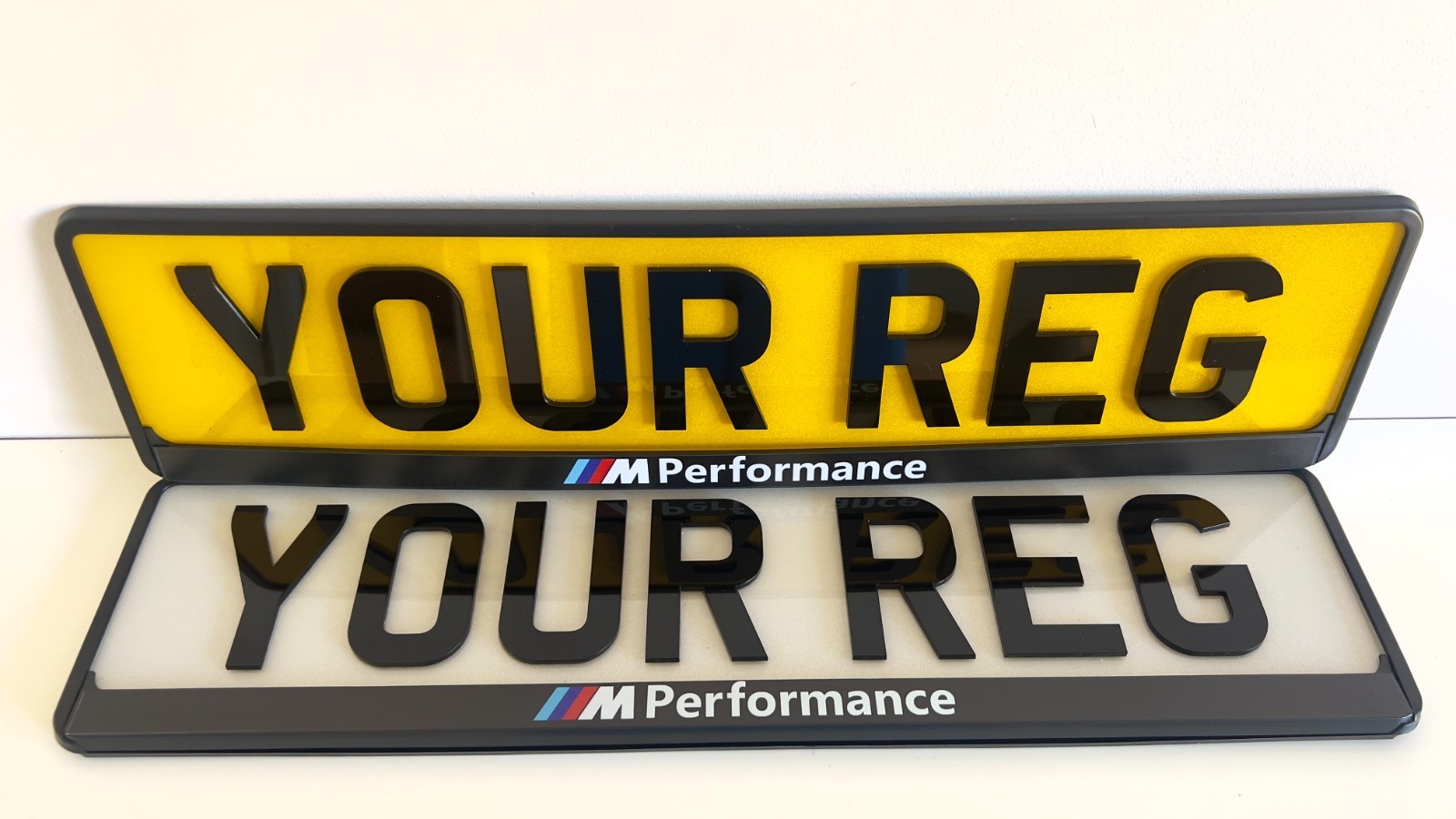 Nuevos marcos soportes envolventes BMW M Performance impresión UV x2 para cualquier modelo BMW-