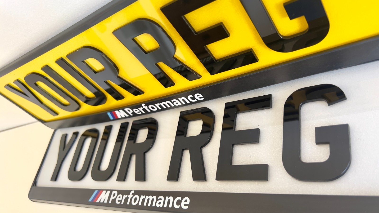 Nuevos marcos soportes envolventes BMW M Performance impresión UV x2 para cualquier modelo BMW- - Image 3
